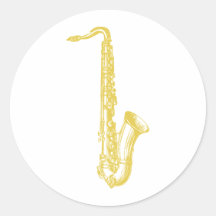 Saxo en laiton autocollants
