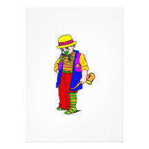 Saxo mignon jouant le clown d'enfant faire-parts