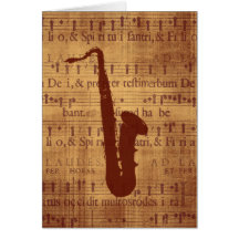 Saxophone antique carte