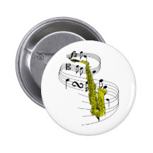 Saxophone Badge Avec Épingle