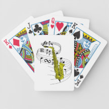 Saxophone Cartes À Jouer