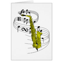 Saxophone Cartes De Vœux