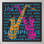 Saxophone de jazz poster