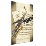 Saxophone et toile de mur personnalisée par piano toiles tendues sur châssis
