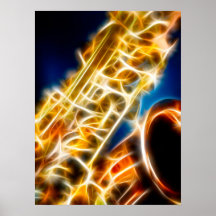 Saxophone - fractale posters