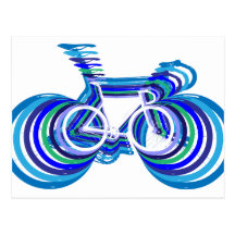 Sc de vélo de voie carte postale