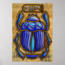 Scarabée égyptien antique affiche