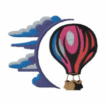 Scène chaude de ballon à air polos brodés