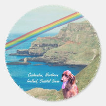 Scène côtière près de beau Cushendun Irlande Autocollants