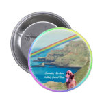 Scène côtière près de beau Cushendun Irlande Badges Avec Agrafe