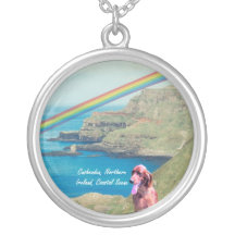 Scène côtière près de beau Cushendun Irlande Pendentifs