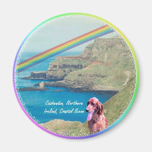 Scène côtière près de beau Cushendun Irlande Magnets Pour Réfrigérateur