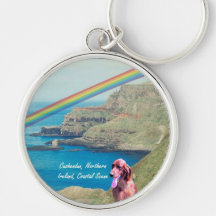 Scène côtière près de beau Cushendun Irlande Porte-clefs