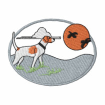 Scène de chien de chasse polos brodés