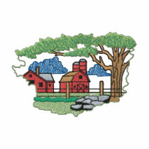 Scène de ferme polos brodés