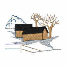 Scène de ferme polos brodés