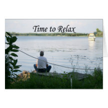 Scène de lac retirement carte de vœux