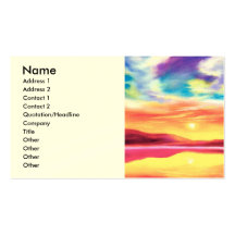 Scène de lac sunset de paysage - multi cartes de visite professionnelles