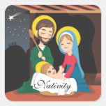 Scène de nativité autocollants