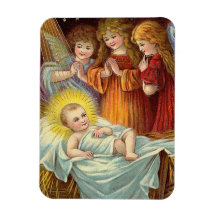 Scène de nativité de Noël Magnet