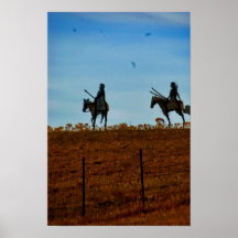Scène de prairie affiche