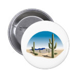 Scène de prairie de cactus badge