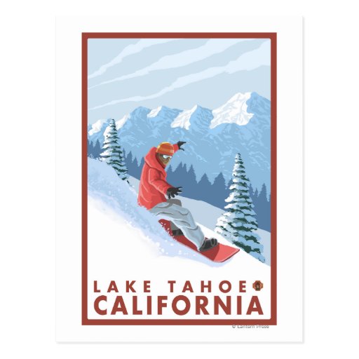 Scène de surfeur - le lac Tahoe, la Californie Carte Postale