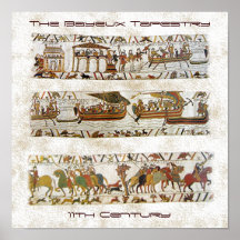 Scène de tapisserie de Bayeux Posters