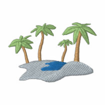 Scène d'oasis polos brodés