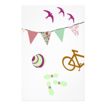 scène enfant papier à lettre customisable
