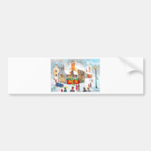 Scène G de peinture pour aquarelle Bruce de neige  Adhésifs Pour Voiture