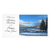 Scène hivernale de l'Idaho Cartes De Vœux Avec Photo