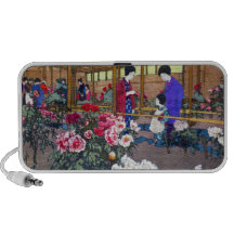 Scène orientale japonaise fraîche de personnes de  haut-parleur iPod