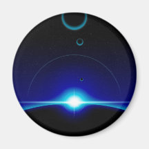 Scène solaire aimants pour réfrigérateur