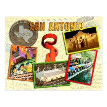 Scènes de San Antonio, le Texas Carte Postale