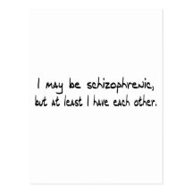 Schizophrène Carte Postale