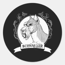 SCHNAUZER ADHÉSIFS RONDS