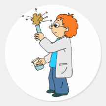 Scientifique Autocollants Ronds