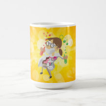Scientifique avec des tubes à essai mugs à café