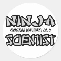 Scientifique de Ninja… Adhésifs Ronds