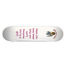 Scientifique féminin foncé skateboard customisable