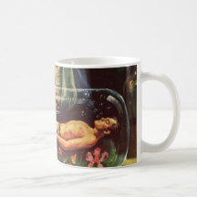 Scientifique vintage de la science-fiction dans le mug à café
