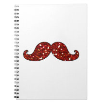 SCINTILLEMENT IMPRIMÉ PAR MOUSTACHE ROUGE DRÔLE CARNETS À SPIRALE