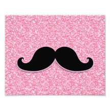 SCINTILLEMENT NOIR GIRLY DE ROSE DE MOUSTACHE IMPR IMPRESSION PHOTO