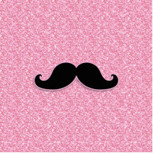 SCINTILLEMENT NOIR GIRLY DE ROSE DE MOUSTACHE IMPR PHOTOS EN RELIEF