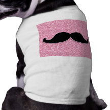 SCINTILLEMENT NOIR GIRLY DE ROSE DE MOUSTACHE IMPR VÊTEMENTS POUR ANIMAUX DOMESTIQUES