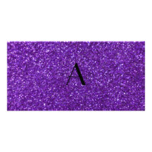 Scintillement pourpre de monogramme photocartes