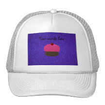 Scintillement pourpre de petit gâteau rose de scin casquette de camionneur
