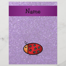 Scintillement pourpre personnalisé de coccinelle n prospectus avec motif