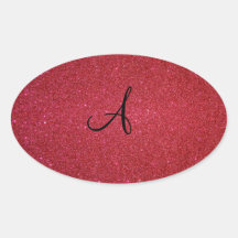 Scintillement rouge autocollants ovales